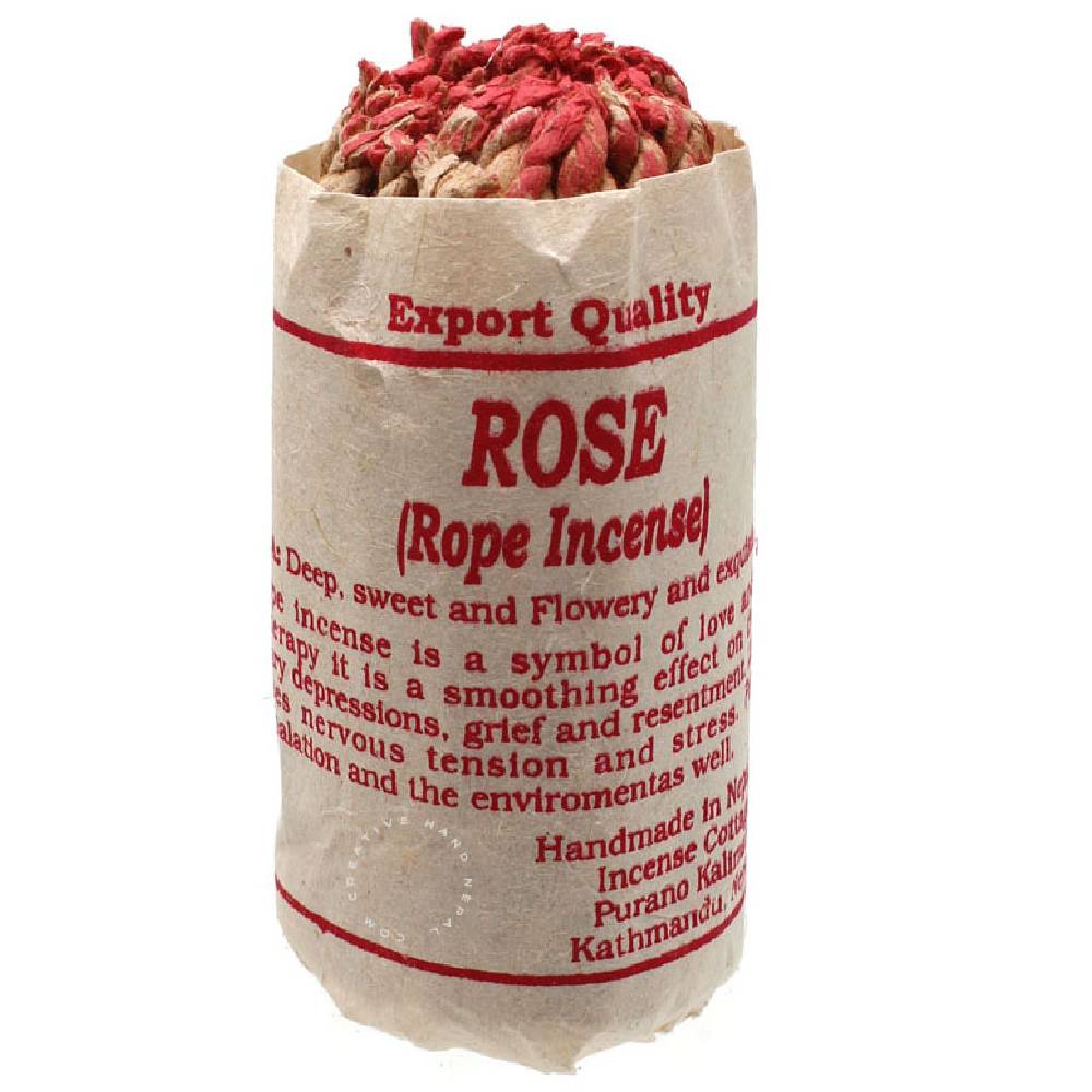 Smaržkociņi Augu Vīraki - Aukliņas Pure Herbs Incense Ropes Rose / Roze 30g