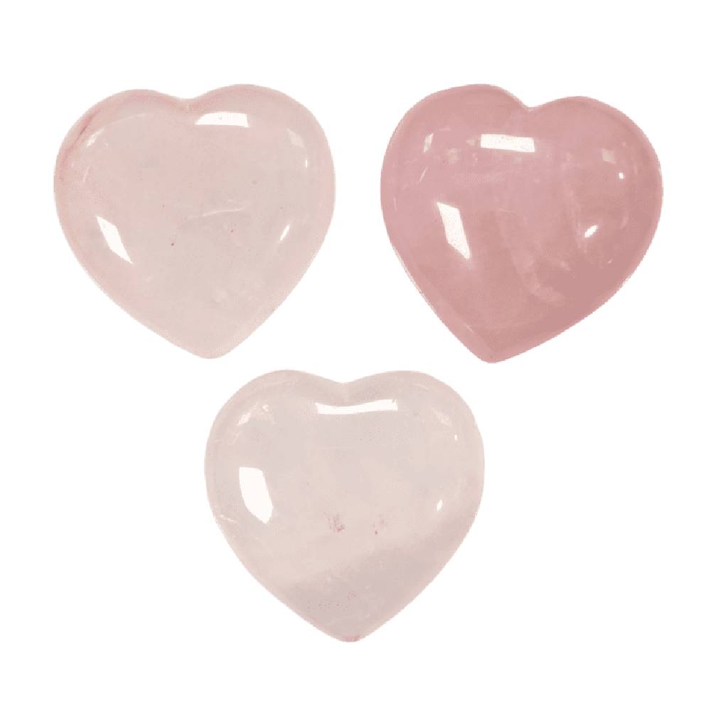 Akmens Rozā Kvarcs Dienvidāfrika / Rose Quartz Heart 40-45mm