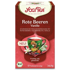 Yogi BIO Tēja ar ogām un vaniļu / Berry Vanilla / Rote Beeren Vanille