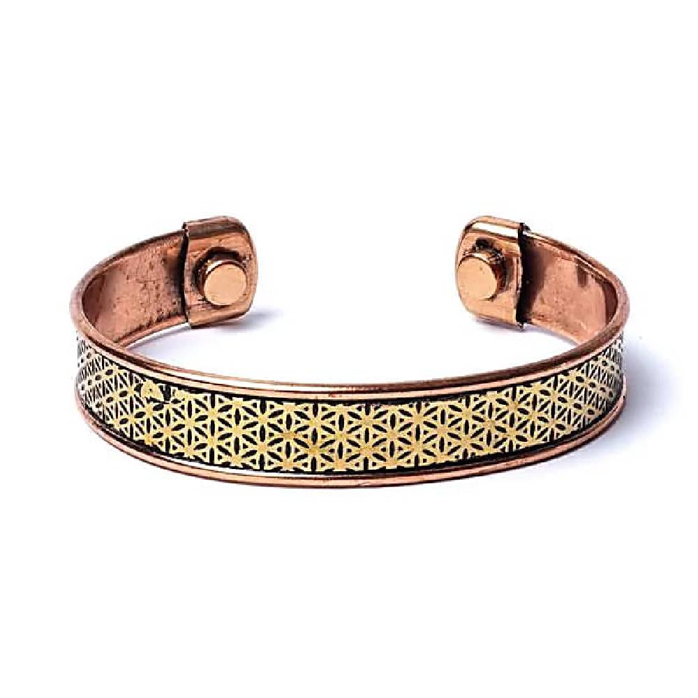 Rokassprādze Flower of Life ar magnētiem Varš / Copper