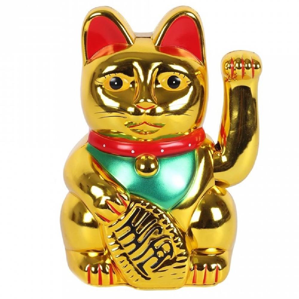 Laimes un Naudas Kaķis Maneki-Neko - Tradicionālais japāņu talismans Gold Money Cat