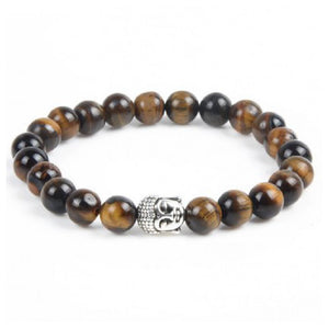 Rokassprādze Tīģeracs Dienvidāfrika / Tiger Eye & Buddha A 8mm