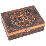 Load image into Gallery viewer, Tarot box OM copper colour 18x13x6cm
