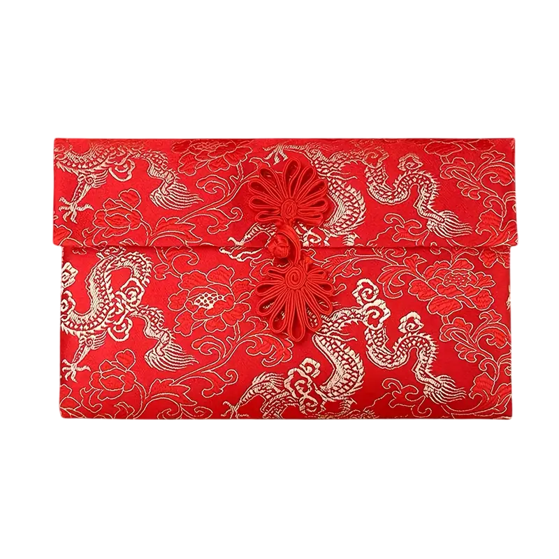 Tradicionālā Ķīniešu Sarkanā Aploksne Chinese Lucky Red Envelope Dragon