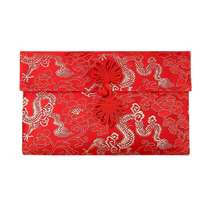 Tradicionālā Ķīniešu Sarkanā Aploksne Chinese Lucky Red Envelope Dragon