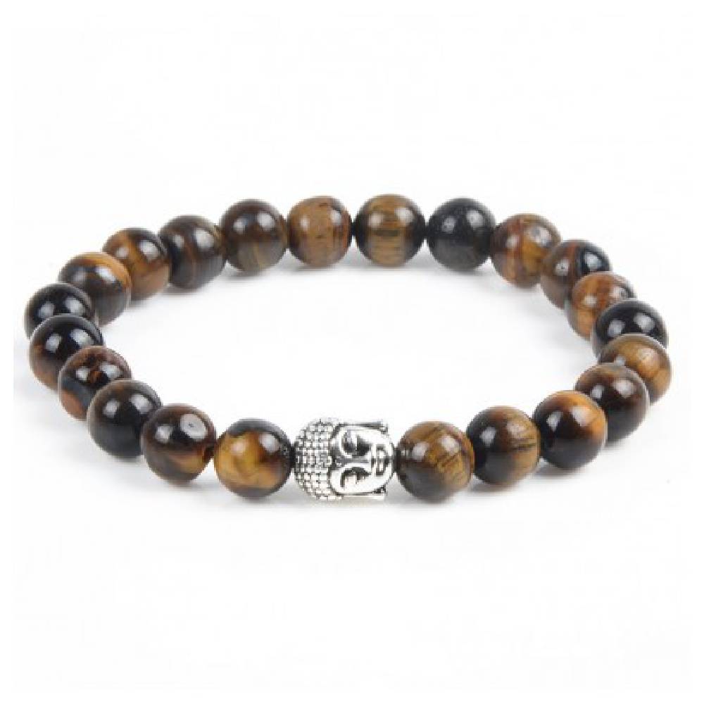 Rokassprādze Tīģeracs Dienvidāfrika / Tiger Eye & Buddha A 6mm