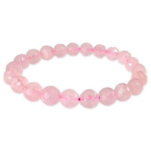 Rokassprādze Rozā Kvarcs Brazīlija / Rose Quartz Faceted A 8mm