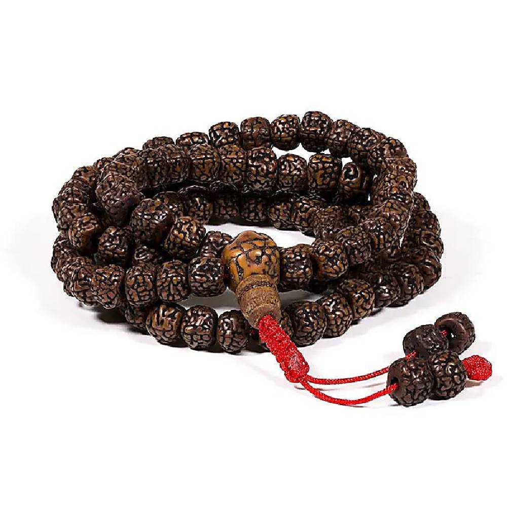 Mala / Skaitāmkrelles 108 Rudraksha Polished