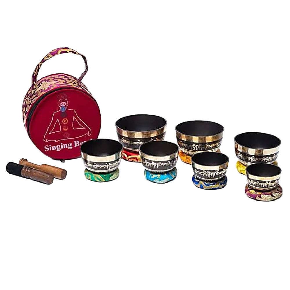 Dziedošās Bļodas ar somu 7 Chakra Set