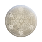 Ielādēt attēlu galerijas skatītājā, Akmens Selenīts / Selenite Circle Base Metatron Ø18cm
