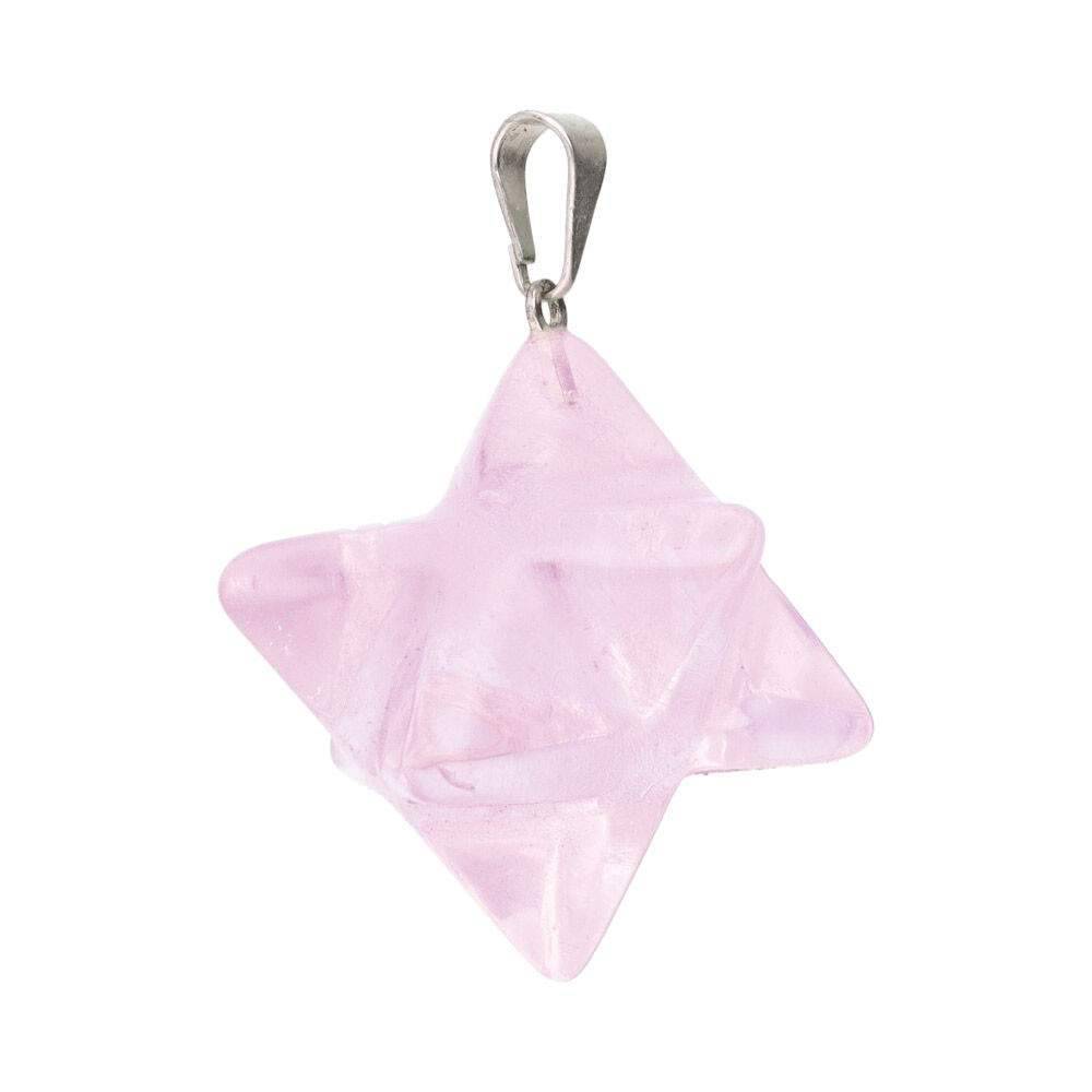 Kulons Merkaba Rozā Kvarcs / Rose Quartz Pendant