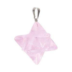 Kulons Merkaba Rozā Kvarcs / Rose Quartz Pendant