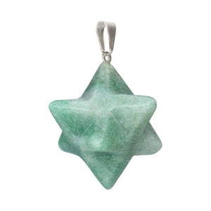 Kulons Merkaba Kvarcs / Zaļais Kvarcs / Green Quartz Pendant