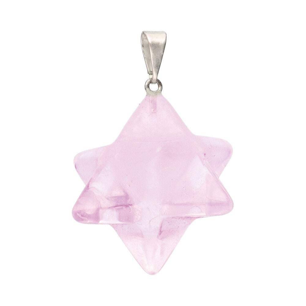 Kulons Merkaba Rozā Kvarcs / Rose Quartz Pendant