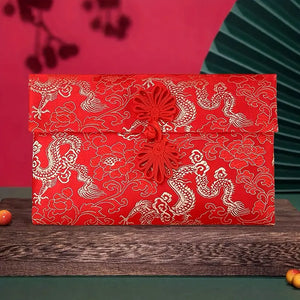 Tradicionālā Ķīniešu Sarkanā Aploksne Chinese Lucky Red Envelope Dragon