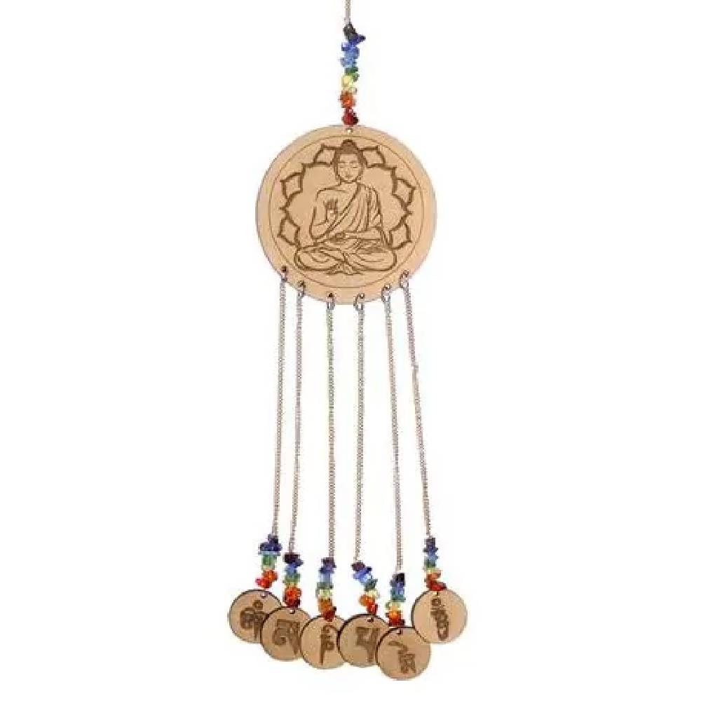 Vēja Zvani Feng Shui Wooden Wind Chimes BUDDHA