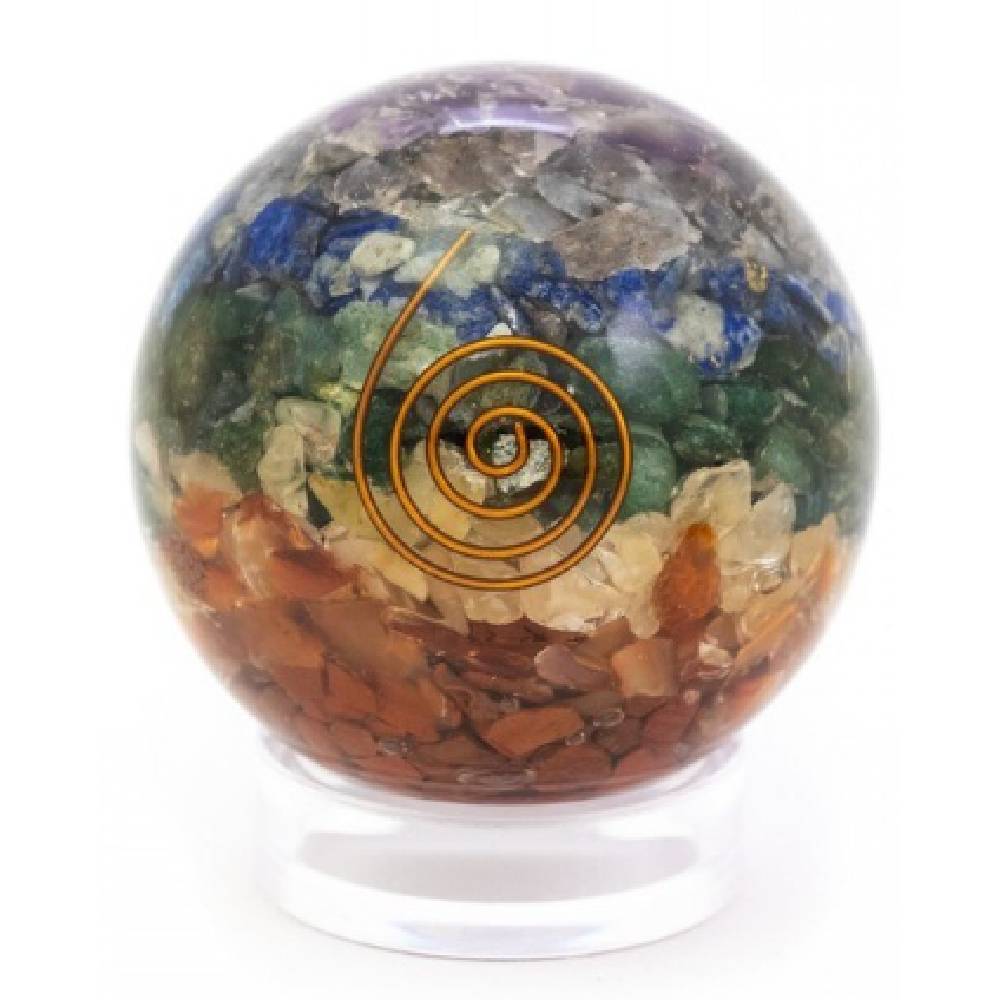 Orgonite sphere 7 chakra 58mm