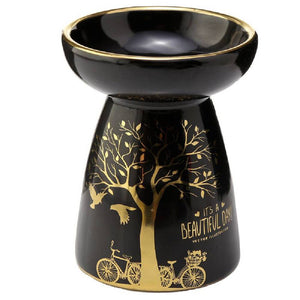 Aroma Lampa Keramika Golden Tree Black 11.5cm