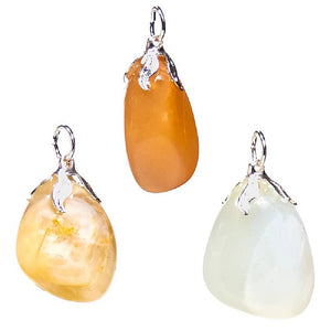 Gemstone pendant moonstone 1.5cm - 2.5cm