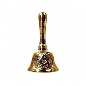 Zvaniņš Brass Hand Bell Pentagram 9.5cm x 4.5cm