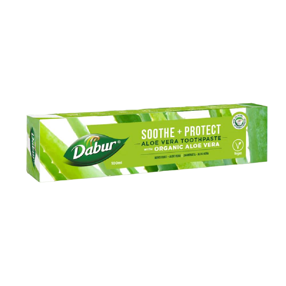 Zobu Pasta ar BIO Alveju Aloe Vera Dabur Soothe + Protect Aloe Vera Toothpaste 100ml