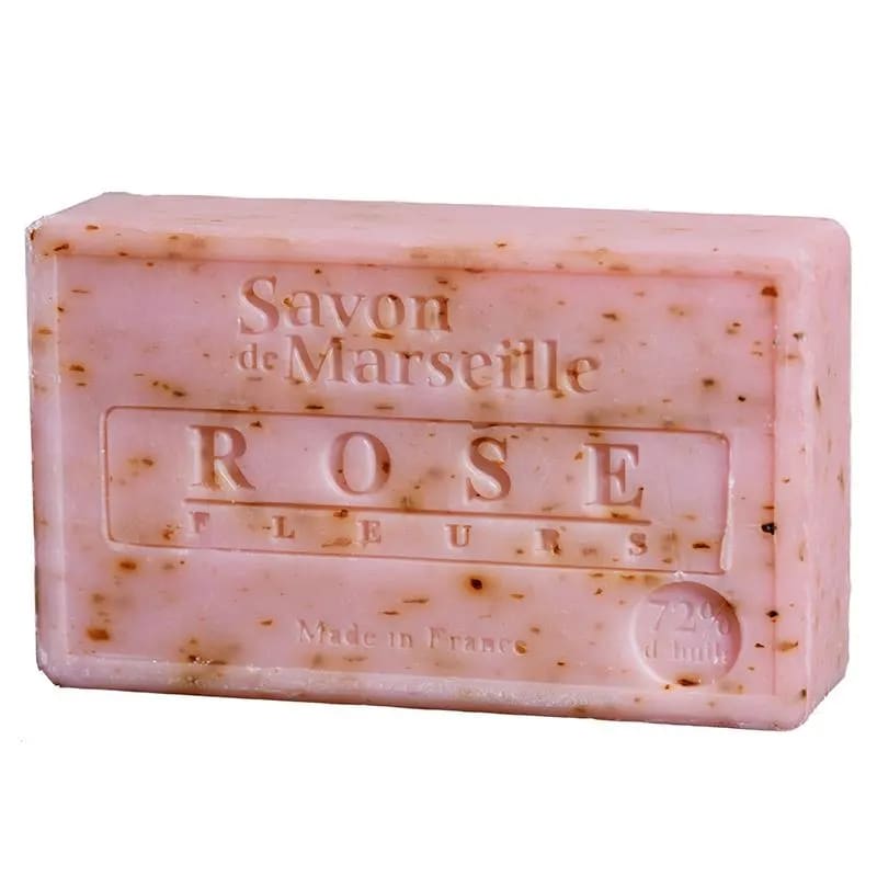 Marseļas Ziepes ar Rožu Ziedlapiņām / Savon de Marseille Rose Petals 100g