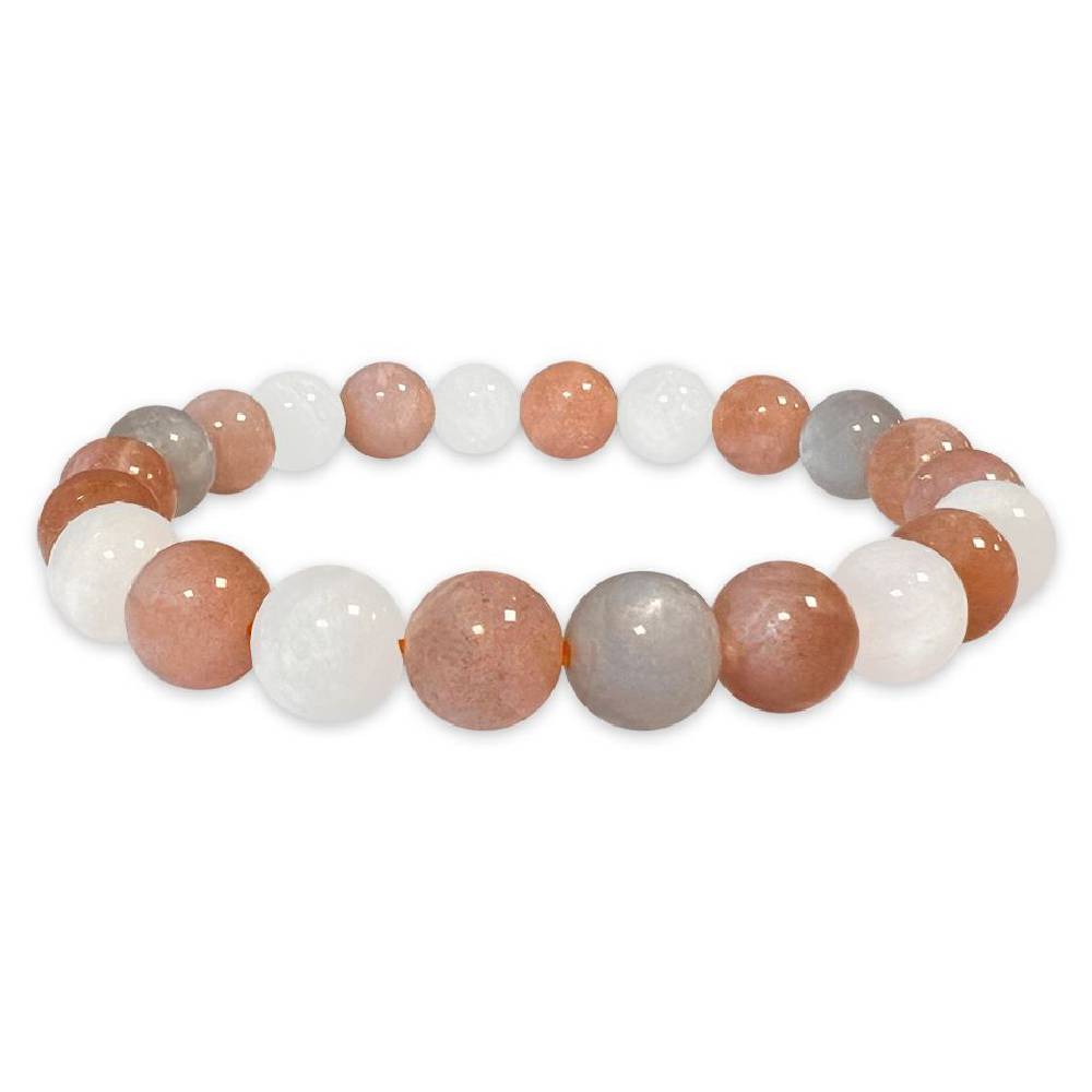 Rokassprādze Mēnessakmens / Mēnessakmens Multicolor Indija / Moonstone Multicolor AA 8mm