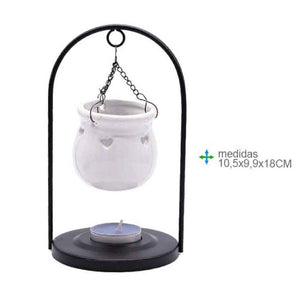 Aroma Lampa White Cauldron 10.5x9.9x18cm