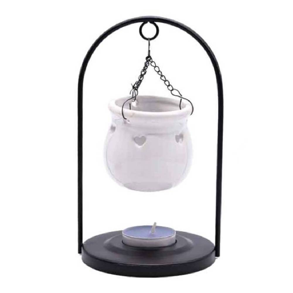 Aroma Lampa White Cauldron 10.5x9.9x18cm