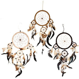 Sapņu Ķērājs Bali Dreamcatcher Krēma / Kafijas / Šokolādes Brūnā Krāsa Ø32cm