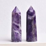 Load image into Gallery viewer, Amethyst chevron obelisk 5-12cm 
