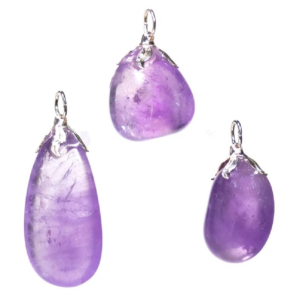 Kulons Ametists Brazīlija / Amethyst with metal eyelet 1.5cm - 3cm