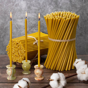 Beeswax Church Candles - 50 minutes, 5.6x185mm 