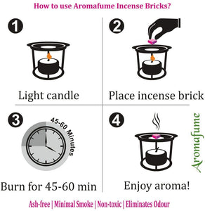 Aromafume incense bricks sample set + diffuser 