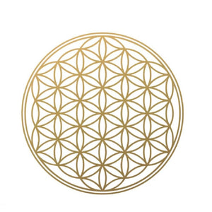 Uzlīme Flower of Life / Dzīvības Zieds Gold Ø11.7cm