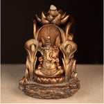 Load image into Gallery viewer, Turētājs konusiem ar krītošu dūmu efektu Ganesh with Lotus 13.5cm
