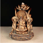 Load image into Gallery viewer, Turētājs konusiem ar krītošu dūmu efektu Ganesh with Lotus 13.5cm
